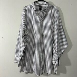 U.S.‎ Polo Assn. Men's XXL Black Check Long Sleeve Button-Down Shirt